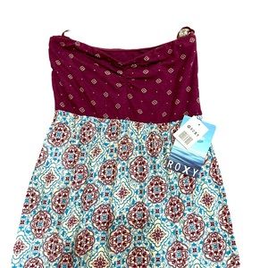 🌸 Boho Small Roxy Maxi Dress NWT Blue Purple